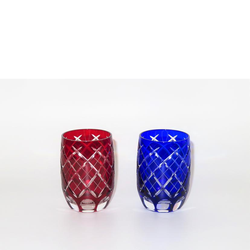 SAIHOU 彩鳳/江戸切子 重矢来文様 ペアタンブラー/M-4543-2//Aランク/81