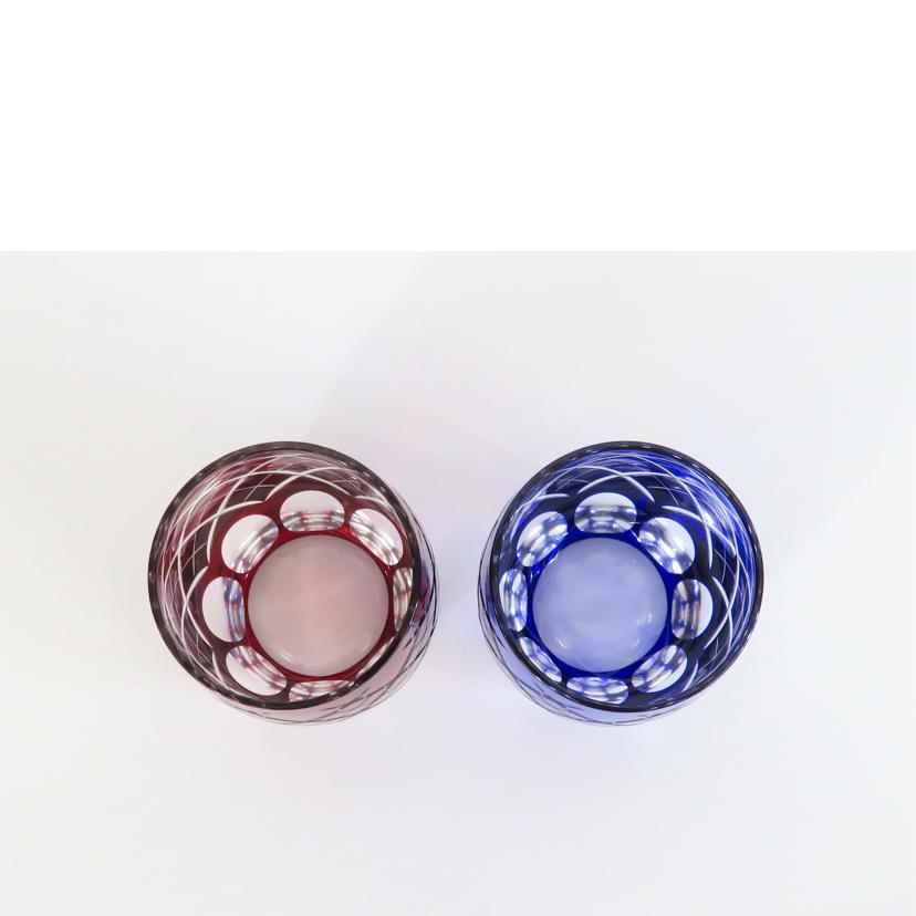 SAIHOU 彩鳳/江戸切子 重矢来文様 ペアタンブラー/M-4543-2//Aランク/81