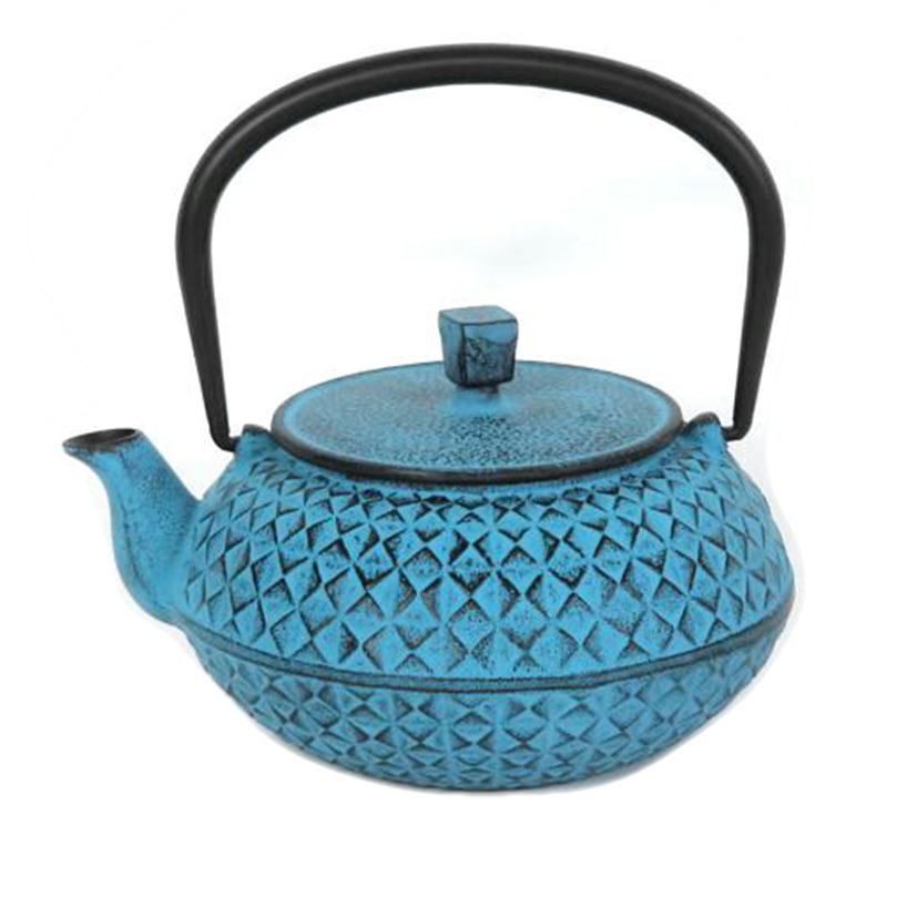 Roji ロジ/南部鉄器 カラーポット 斜め格子 / ターコイズブルー/99-20TU//SAランク/81