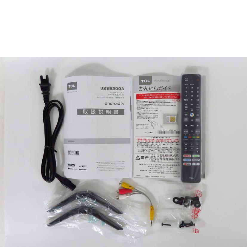 TCL/フルハイビジョン32型スマート液晶テレビ/32S5200A//2302AJA192628A00694/SAランク/81
