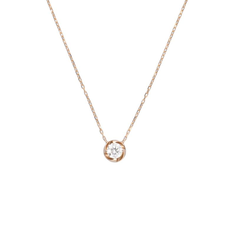 /K18PGダイヤネックレス0.26ct/鑑//Aランク/75