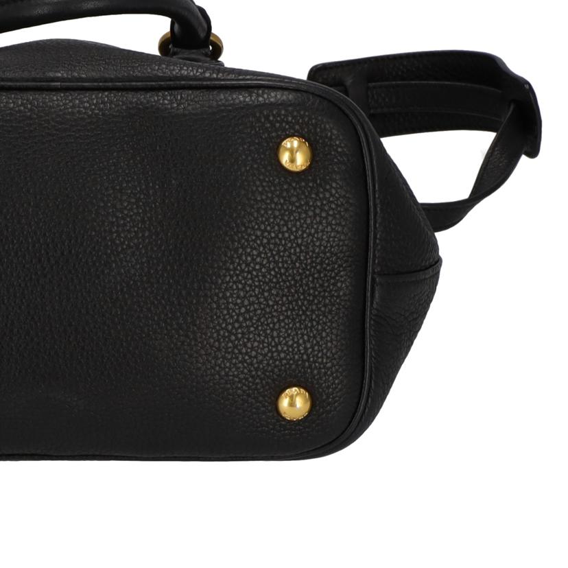PRADA プラダ/VITELLOPHENIX 2WAYレザーバック BLK/GLD/1BA172//ABランク/75