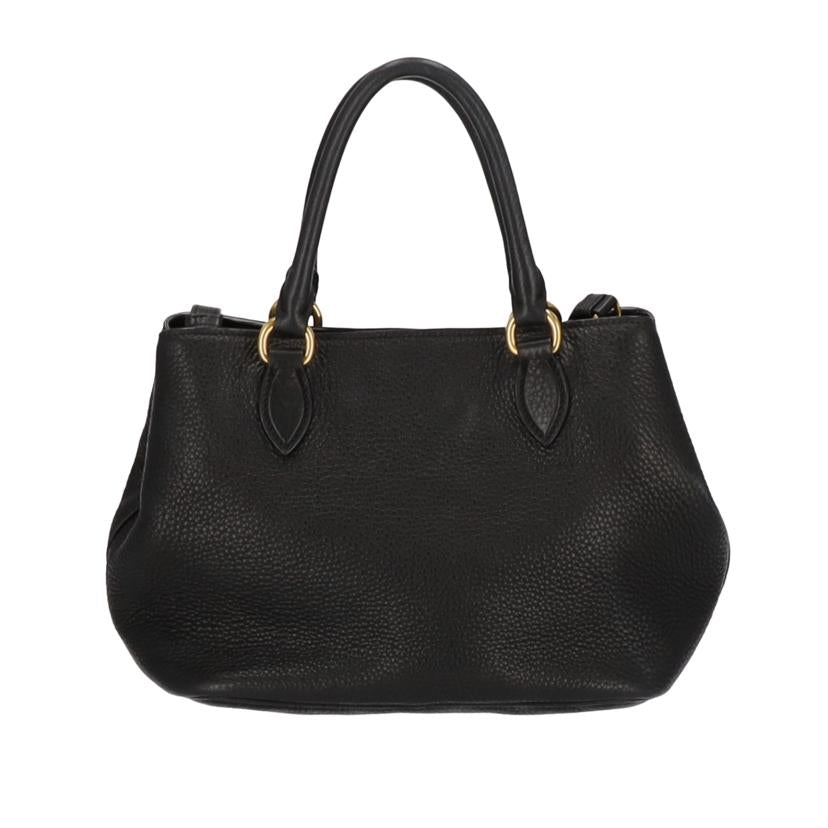 PRADA プラダ/VITELLOPHENIX 2WAYレザーバック BLK/GLD/1BA172//ABランク/75