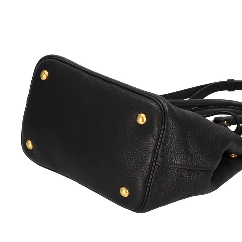 PRADA プラダ/VITELLOPHENIX 2WAYレザーバック BLK/GLD/1BA172//ABランク/75