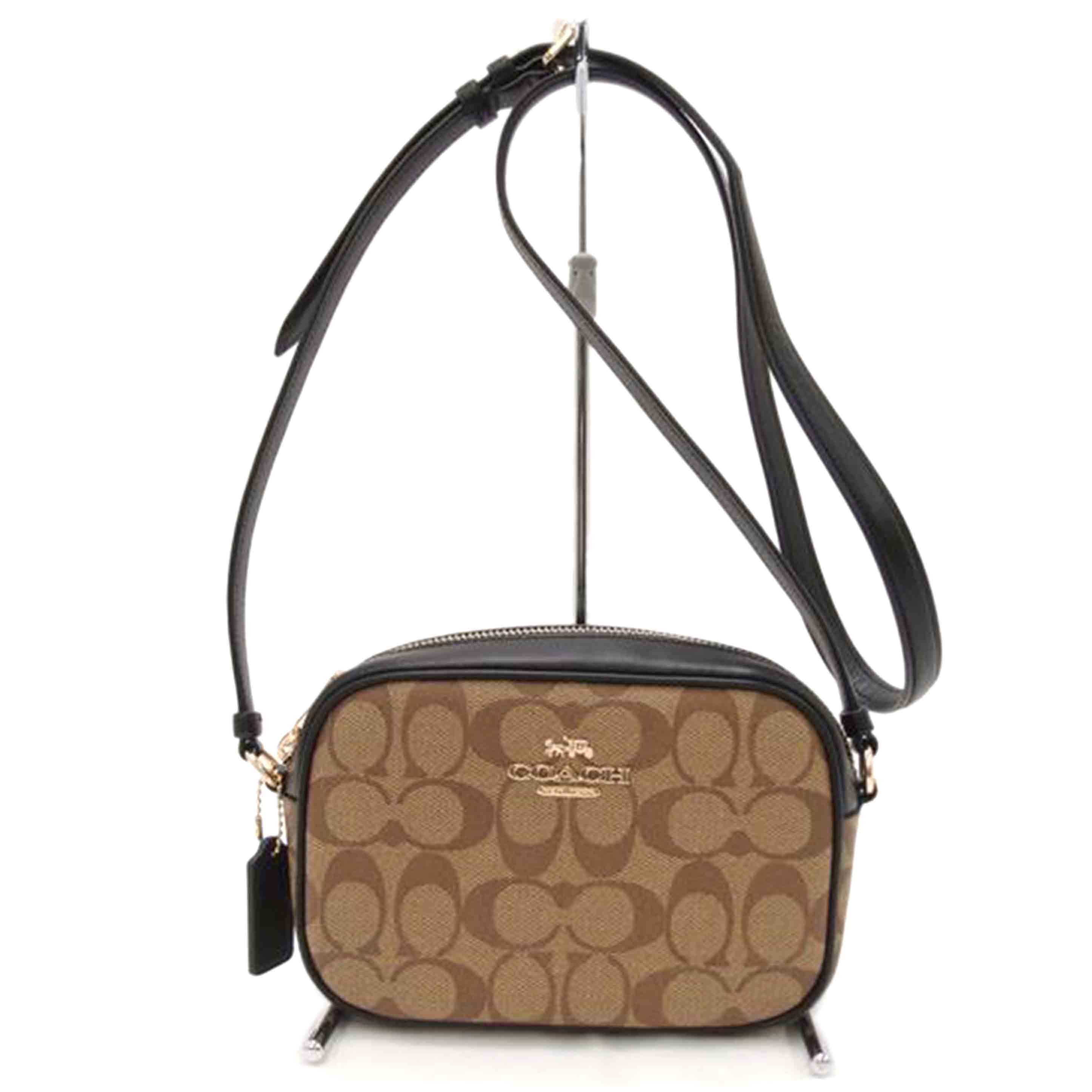 COACH コーチ 茶 黒 ショルダーバッグ ポシェット 斜め掛け 肩掛け レディース/シグネチャーショルダー/ブラック/C9926//J22**/SAランク/69