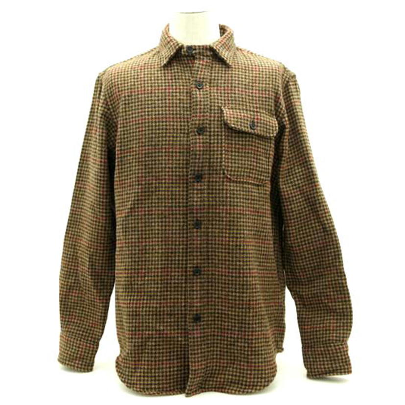 RALPH LAUREN ラルフローレン/スエードパッチ シェットランド ウールオーバーシャツ/MNPOWOV16822591//Aランク/75