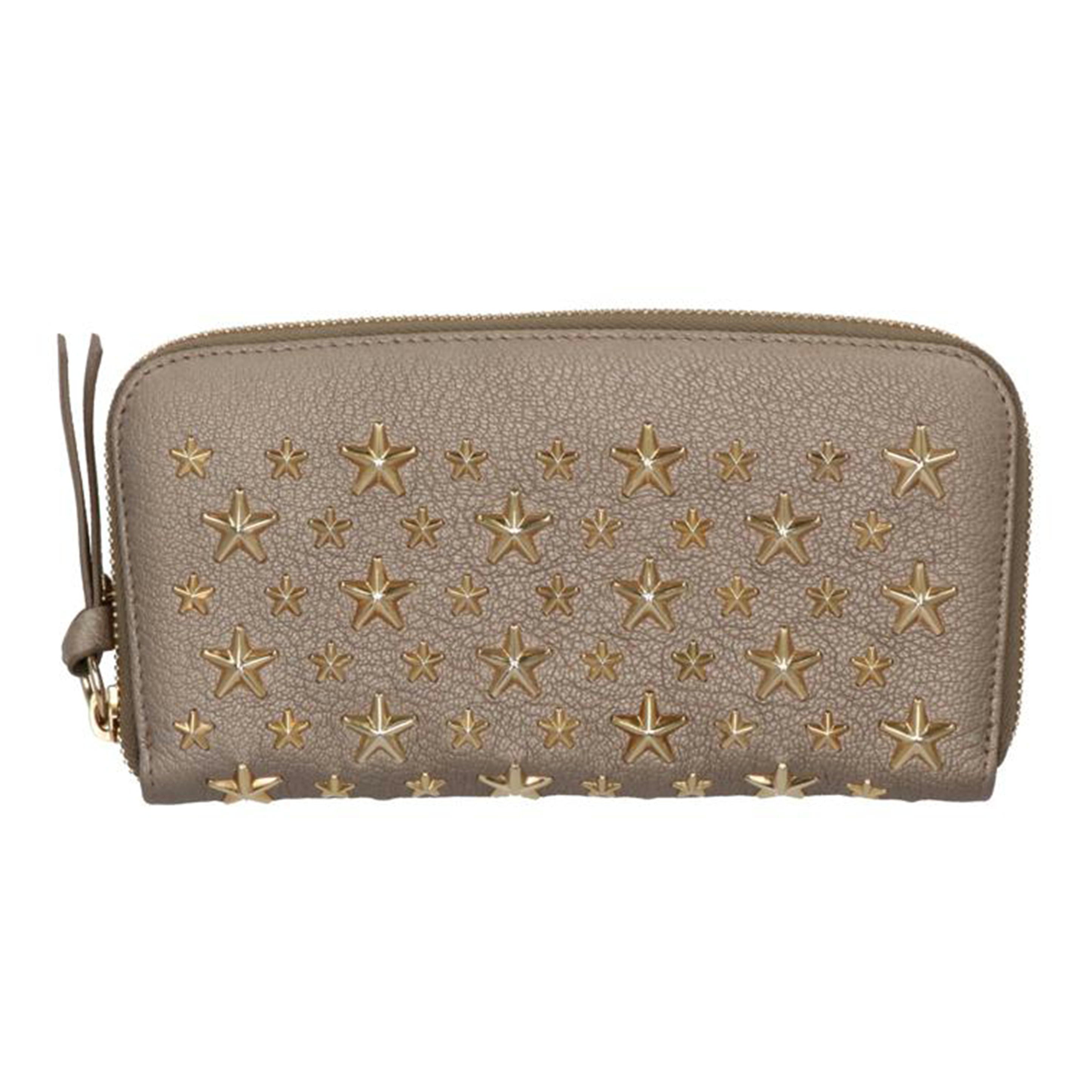 JIMMY CHOO ジミーチュウ/FILIPA ゴールドスタースタッズ 長財布//SAランク/75