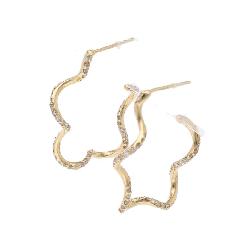 / K18ダイヤピアス0.39/0.39ct/2.4g//Sランク/75