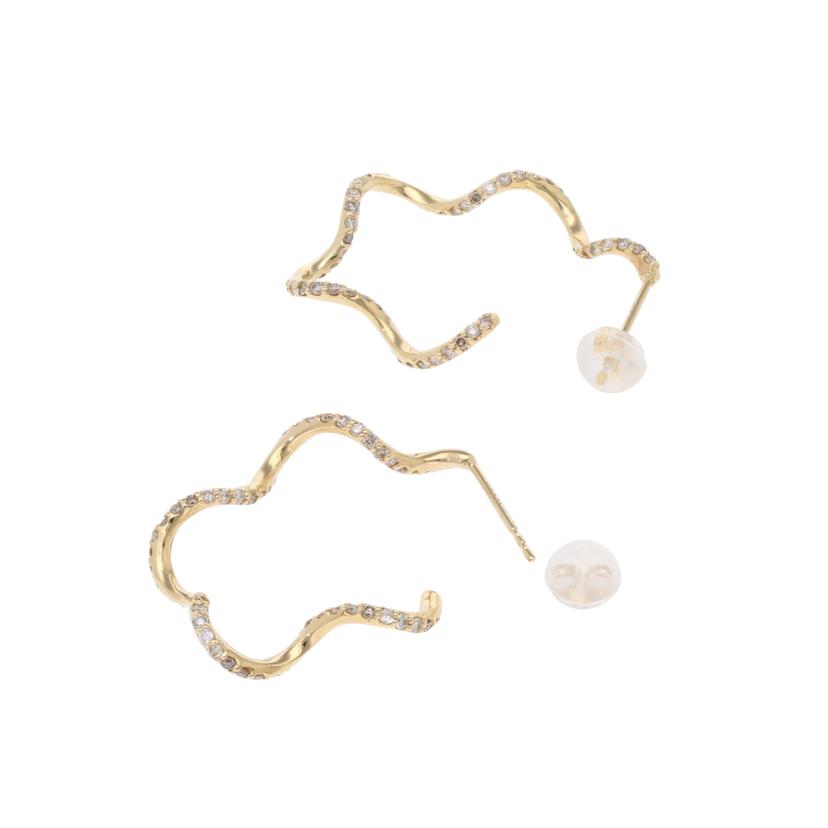 / K18ダイヤピアス0.39/0.39ct/2.4g//Sランク/75