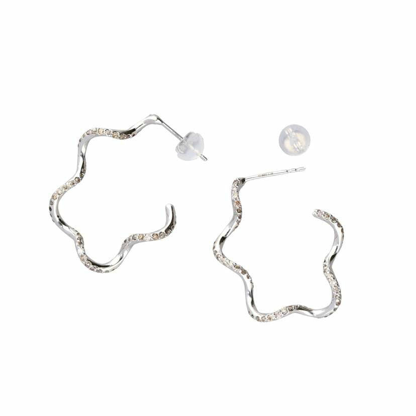 / K18WGダイヤピアス0.39/0.39/HGJ-0374//SAランク/75