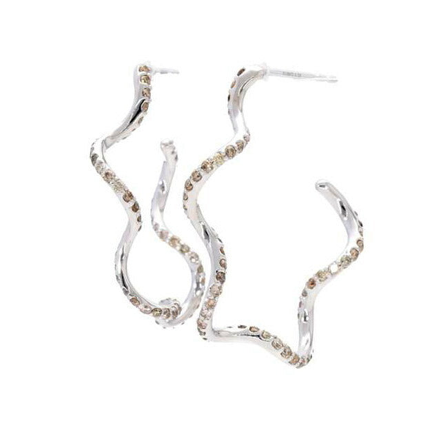 / K18WGダイヤピアス0.39/0.39 HGJ-0374//SAランク/75