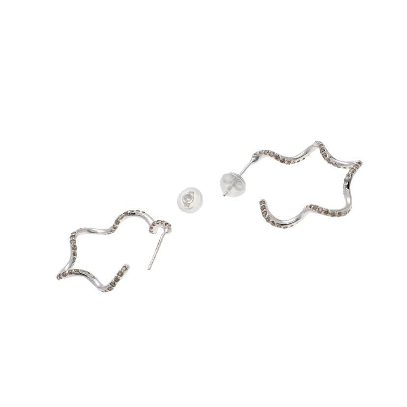 / K18WGダイヤピアス0.39/0.39 HGJ-0374//SAランク/75