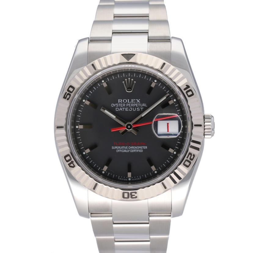 ROLEX ロレックス 腕時計 ギャラ日付2011年 ホワイトゴールド ステンレス 自動巻き 黒文字盤 メンズ/デイトジャスト・ターノグラフ・ブラック/ランダム番/9261180633209//W20*****/SAランク/75