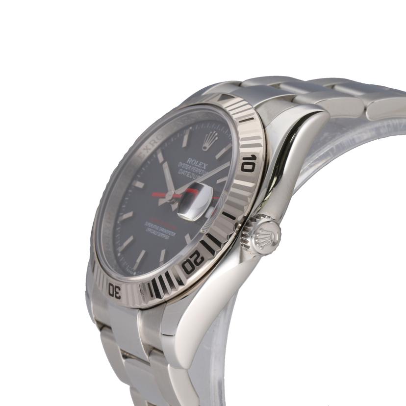 ROLEX ロレックス 腕時計 ギャラ日付2011年 ホワイトゴールド ステンレス 自動巻き 黒文字盤 メンズ/デイトジャスト・ターノグラフ・ブラック/ランダム番/9261180633209//W20*****/SAランク/75