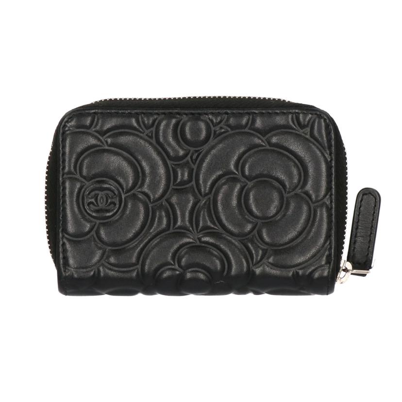 CHANEL シャネル/シャネル カメリア ラムスキンコインパース BLK//24685557/ABランク/75