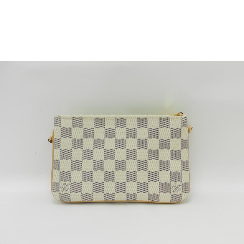 LOUIS VUITTON ルイヴィトン 市松模様 白 2WAY 斜め掛け レディース/ポシェットドゥーブルジップ/ダミエ・アズール/N60460//MI0221/SAランク/69