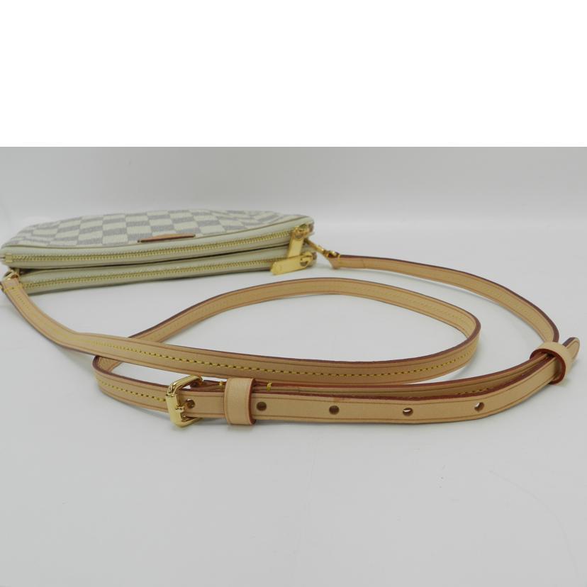 LOUIS VUITTON ルイヴィトン 市松模様 白 2WAY 斜め掛け レディース/ポシェットドゥーブルジップ/ダミエ・アズール/N60460//MI0221/SAランク/69