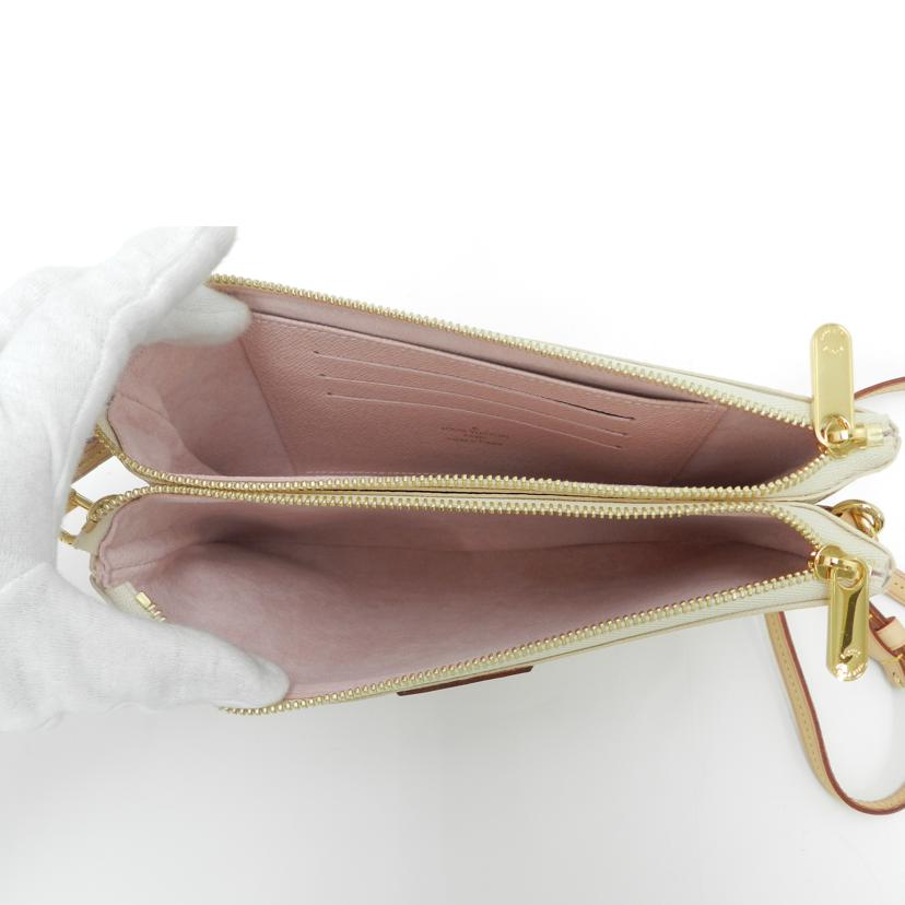 LOUIS VUITTON ルイヴィトン 市松模様 白 2WAY 斜め掛け レディース/ポシェットドゥーブルジップ/ダミエ・アズール/N60460//MI0221/SAランク/69