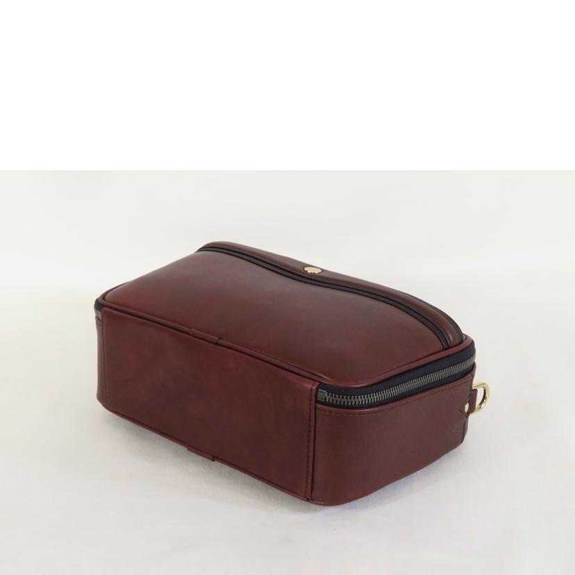 GOLD PFEIL ゴールドファイル/オックスフォード レザーセカンドバッグ / ワイン//SAランク/81