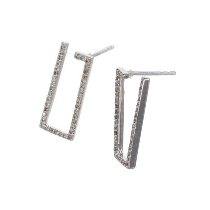 / K18WGダイヤピアス0.39/0.39 HGJ-0370//SAランク/75