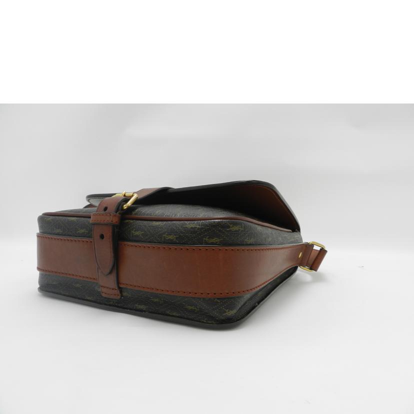 SAINT LAUREN サンローラン 茶 斜め掛け レディース メンズ/ ミディアムバックルショルダー/ブラウン/670754//0321/Aランク/69