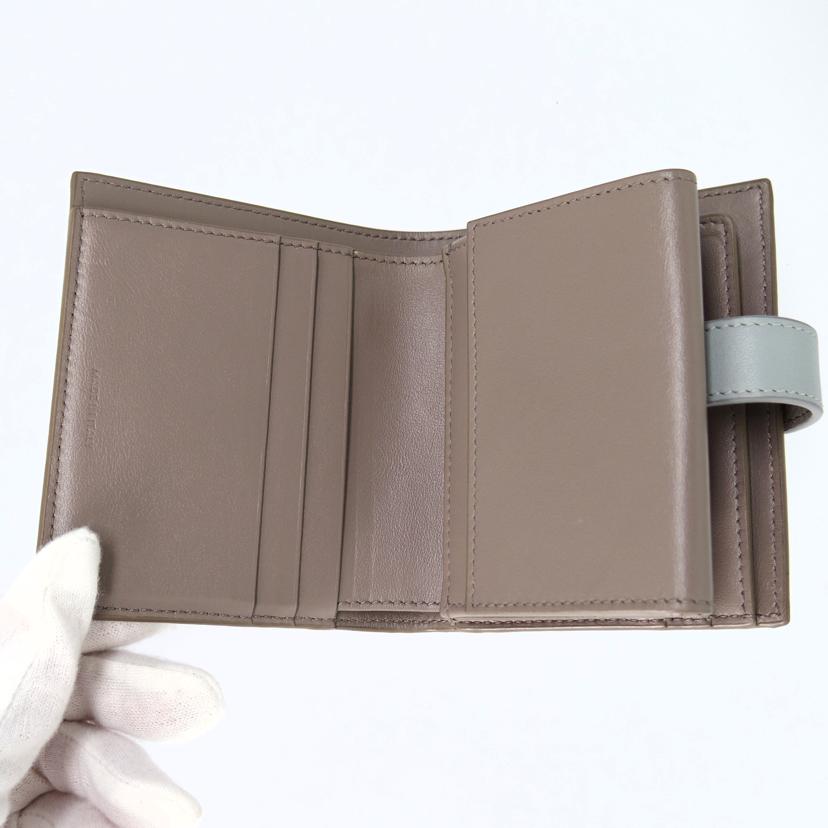 CELINE セリーヌ/スモールストラップウォレット/バイカラーグレインドカーフスキン ペブル/ミネラル//F-9P-2261/ABランク/03