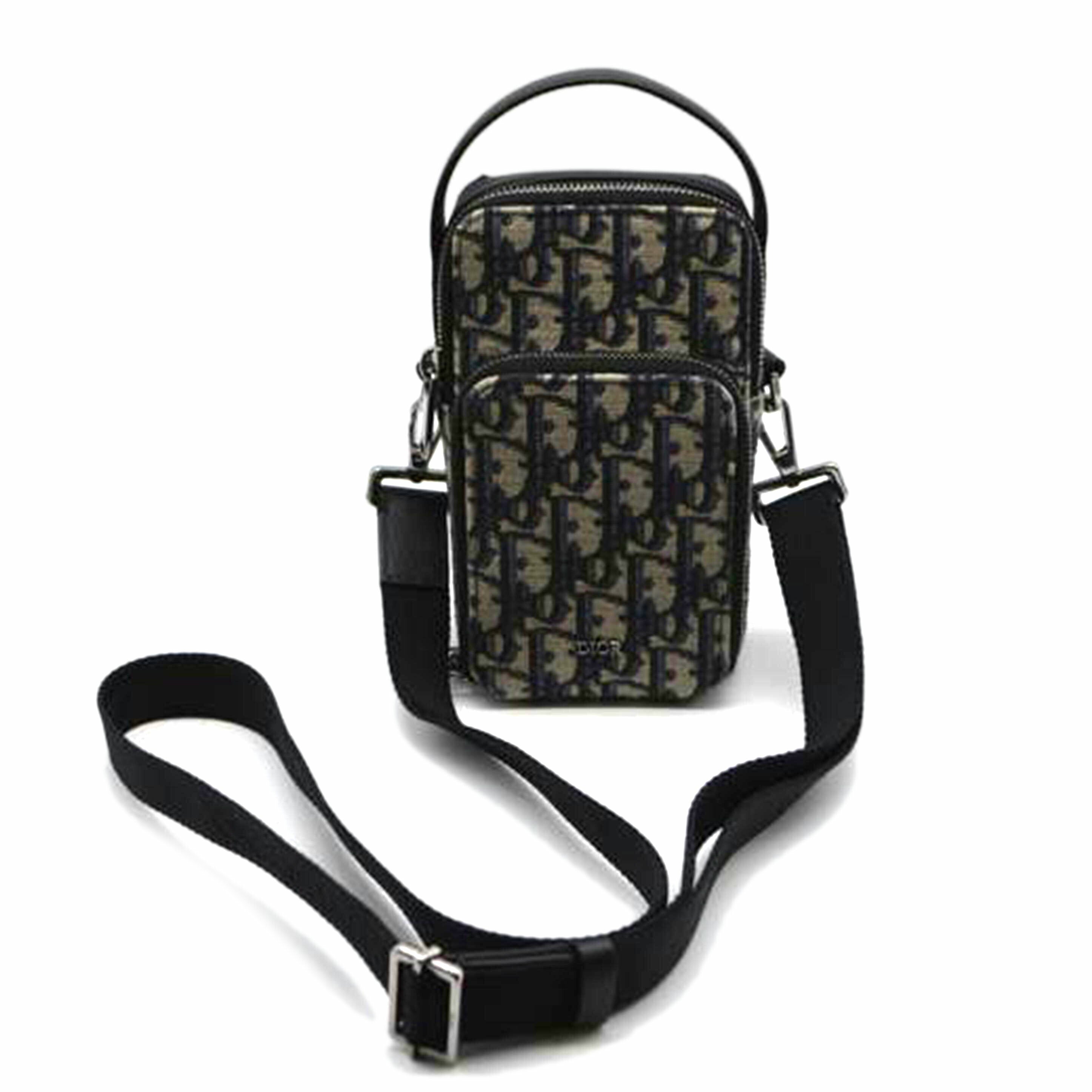 Christian Dior クリスチャンディオール/オブリークトロッタージャガード゙RIDERマイクロポーチ/2OBCA326YSE //Sランク/89