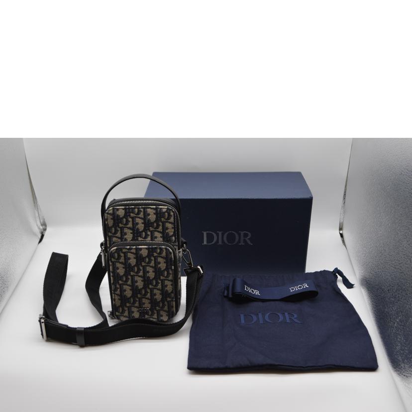 Christian Dior クリスチャンディオール/オブリークトロッタージャガード゙RIDERマイクロポーチ/2OBCA326YSE //Sランク/89