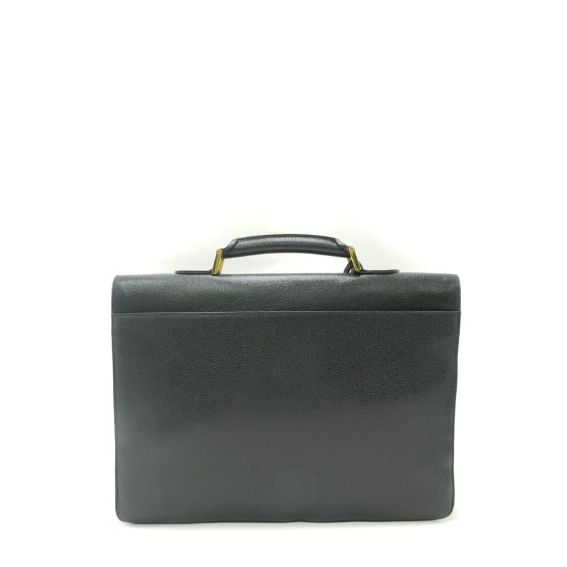 CHANEL シャネル 黒 ビジネスバッグ 4番台 A4対応 メンズ/キャビアスキンブリーフケース/ブラック//4119409/Bランク/69