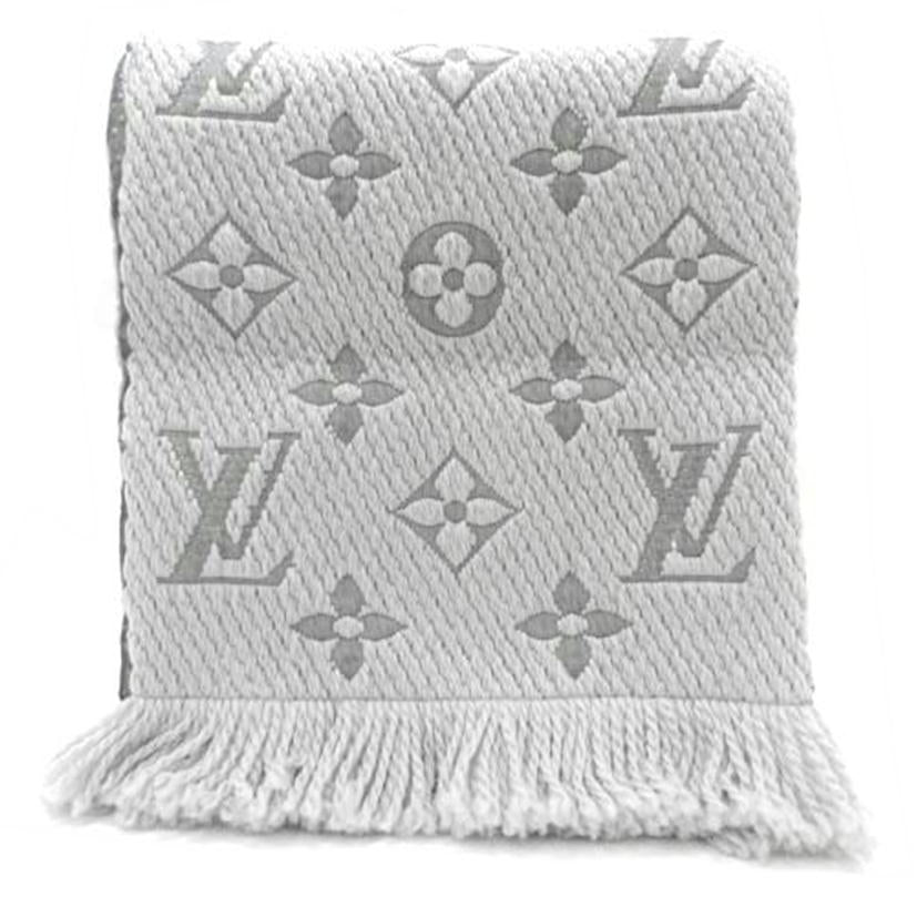 LOUIS VUITTON ルイヴィトン マフラー グレー ウール シルク レディース/エシャルプロゴマニア/グリペルル/M74742//GM0194/SAランク/69