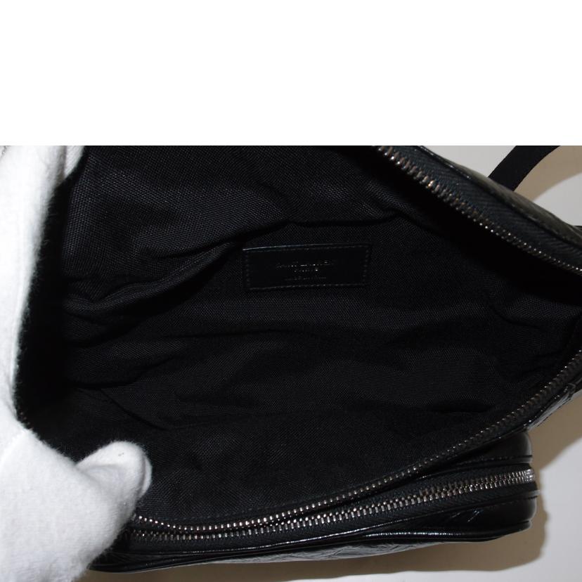 SAINT LAURENT サンローラン ウエストポーチ 黒 メンズ レディース/レザーボディバッグ/ブラック/586206//0619/SAランク/69