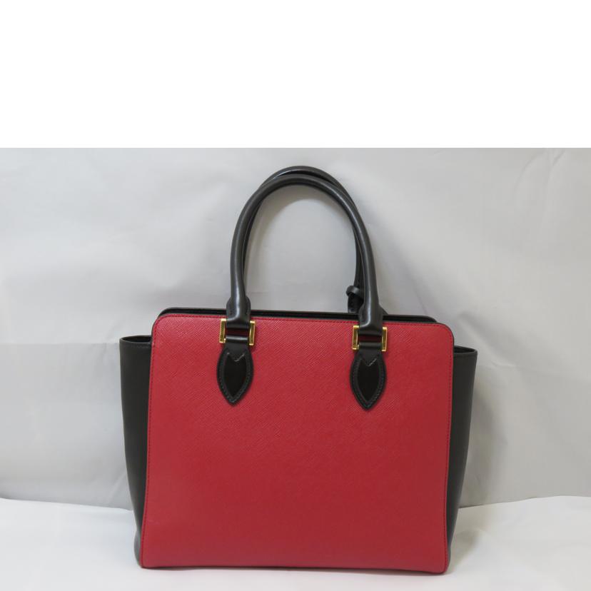 PRADA/サフィアーノソフト2wayレザーハンド/ネロ×フォッコ/1BA113//203/Aランク/90