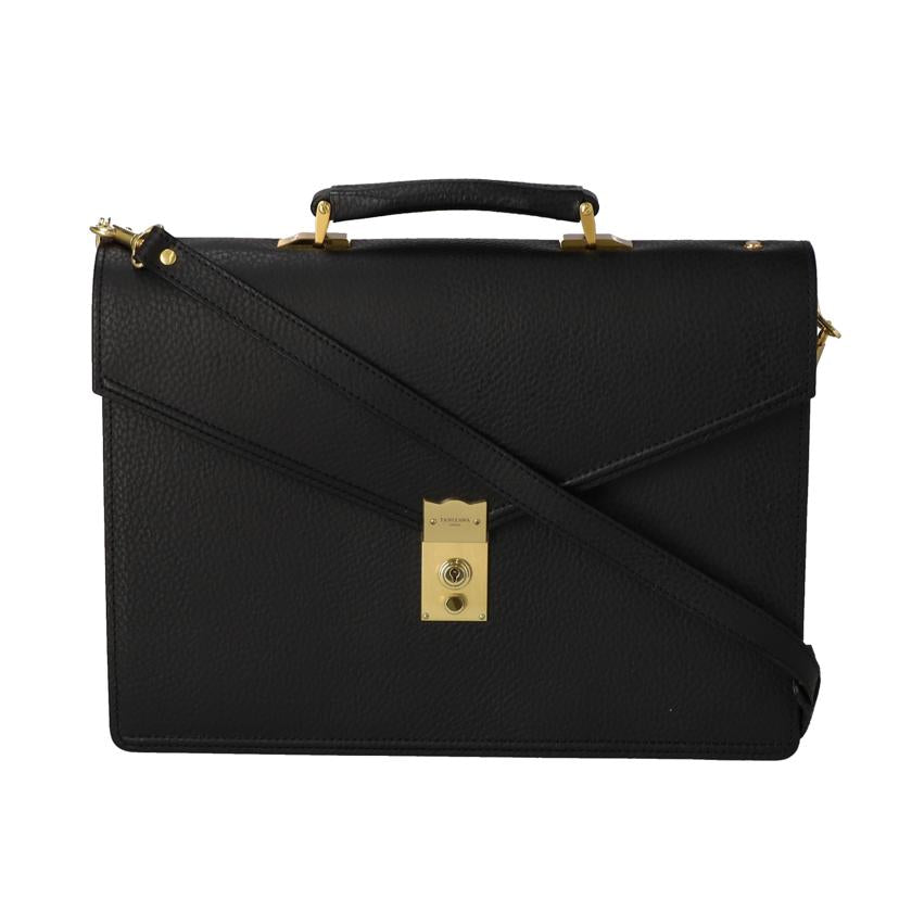 銀座タニザワ 黒 レザー ビジネスバッグ TANIZAWA 銀座タニザワ