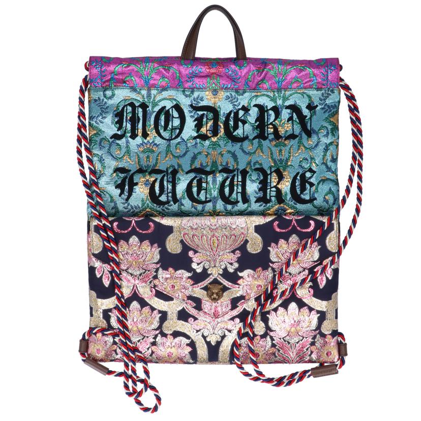 GUCCI グッチ/刺繍入りブロゲード巾着バックパック/470442//493075/ABランク/75