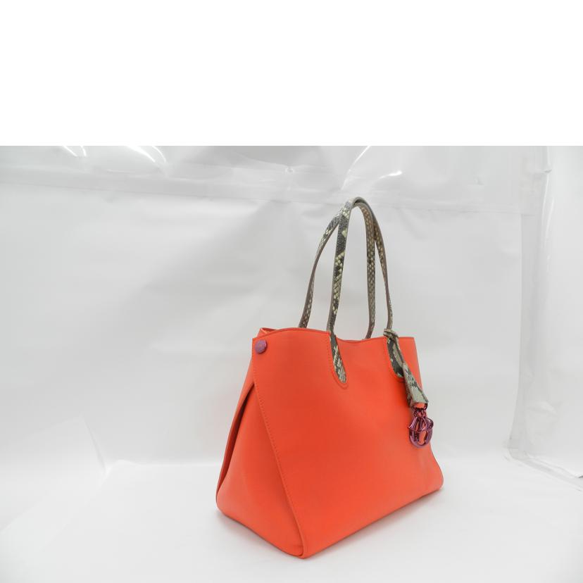 C.Dior クリスチャンディオール 赤 トート レディース/アディクトトート/レッド//Aランク/69