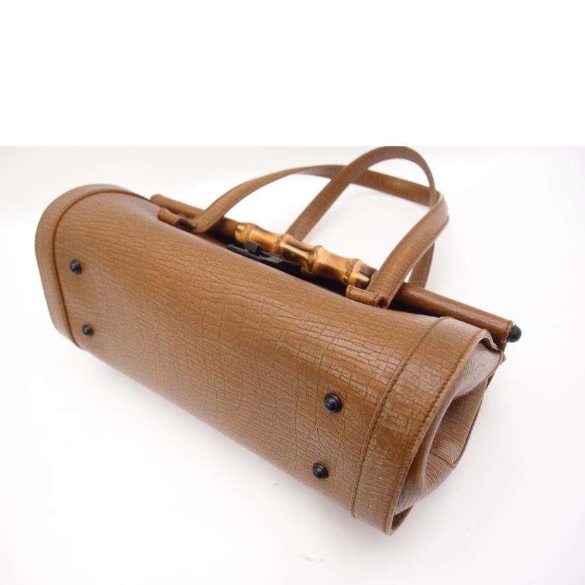 GUCCI グッチ 肩掛け 茶 レディース/バンブーレザーハンド/ブラウン/111718//3444/ABランク/69