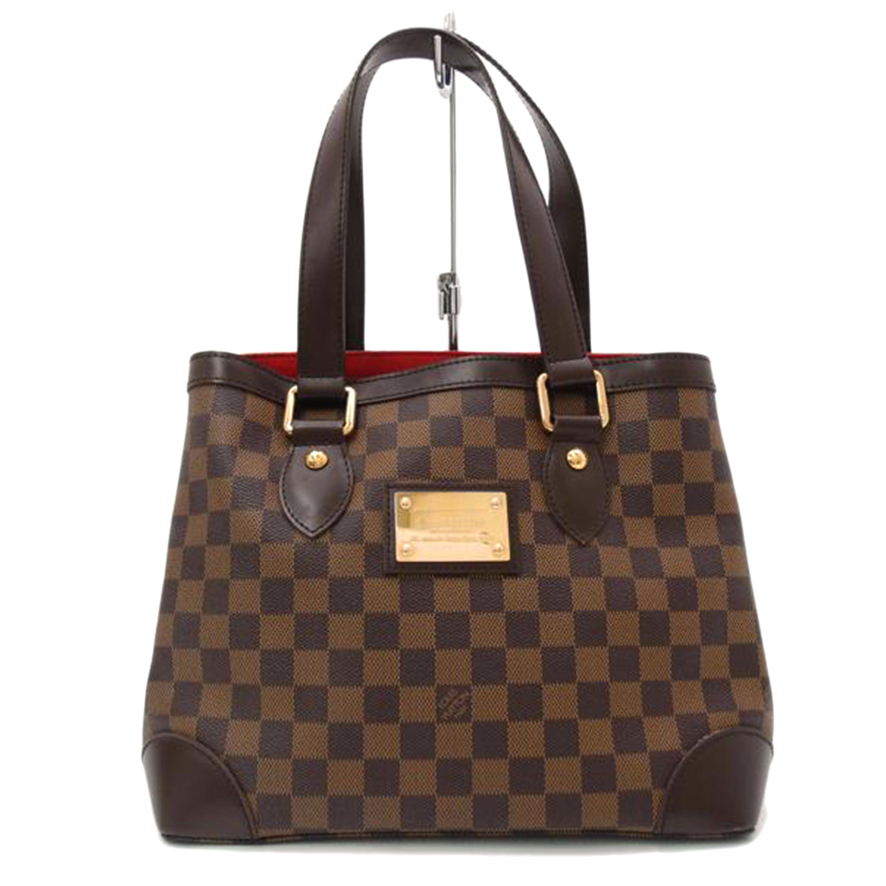 LOUIS VUITTON ルイ・ヴィトン ハンドバッグ 手提げ 市松模様 ブラウン レディース/ハムステッドPM/ダミエ・エベヌ/N51205//MI1068/SAランク/69