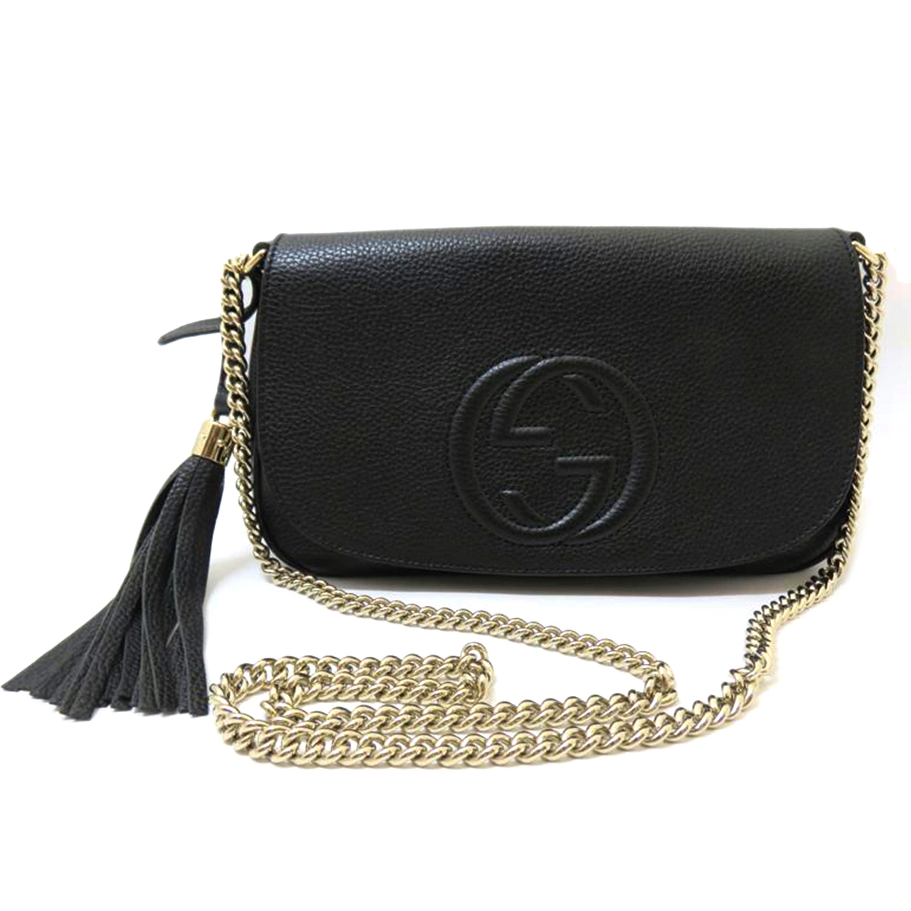 GUCCI グッチ/ソーホーインターロッキングGチェーンレザーショルダー/536224//213317/Aランク/90