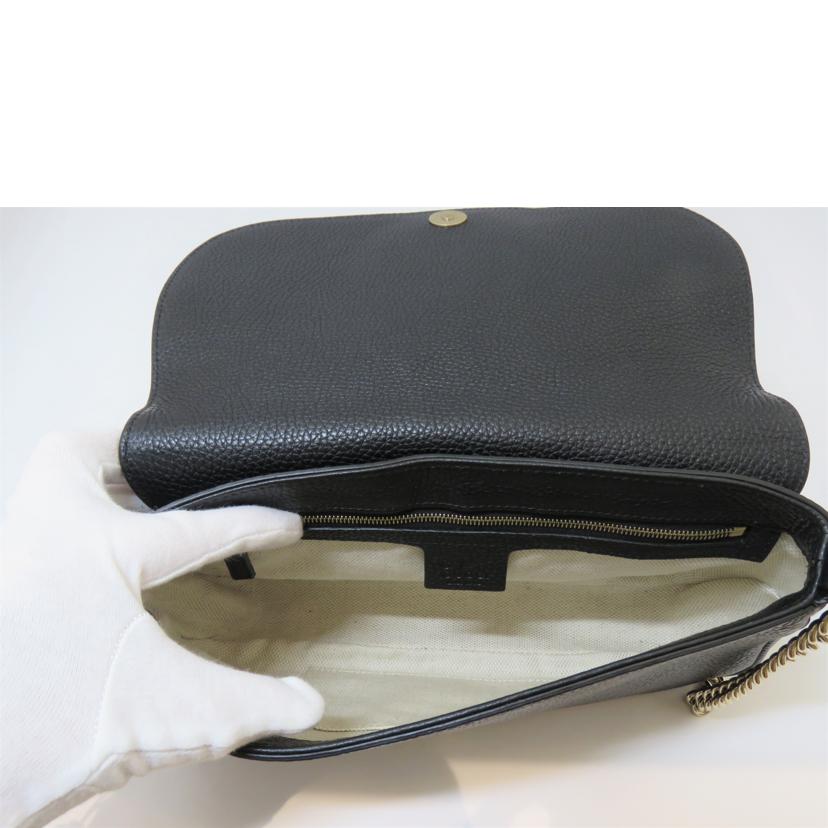 GUCCI グッチ/ソーホーインターロッキングGチェーンレザーショルダー/536224//213317/Aランク/90