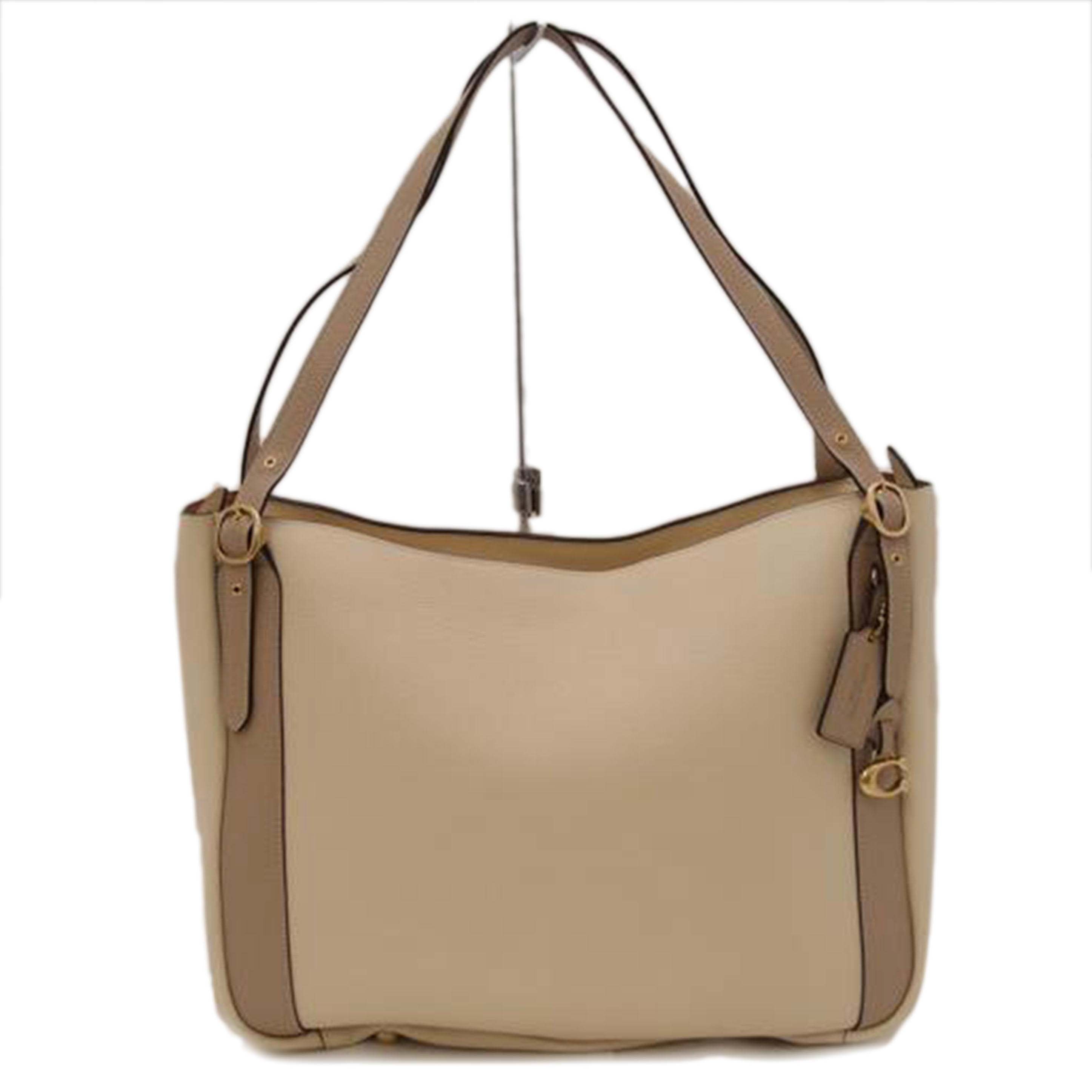 COACH コーチ 肩掛け 通勤 通学 A4対応 レディース/アラナレザーカラーブロックトート/ベージュ/C8366//K2121/Sランク/69