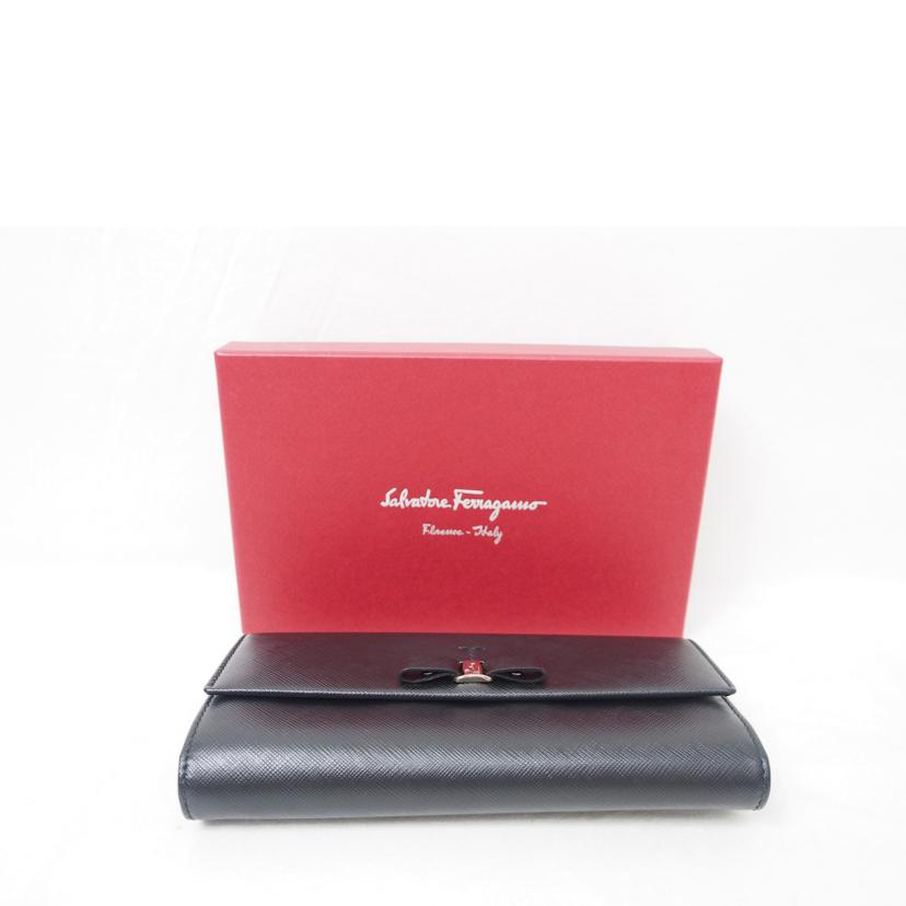 Ferragamo Ferragamo/レザー3つ折り長財布/黒/KI-22 A953//Aランク/78