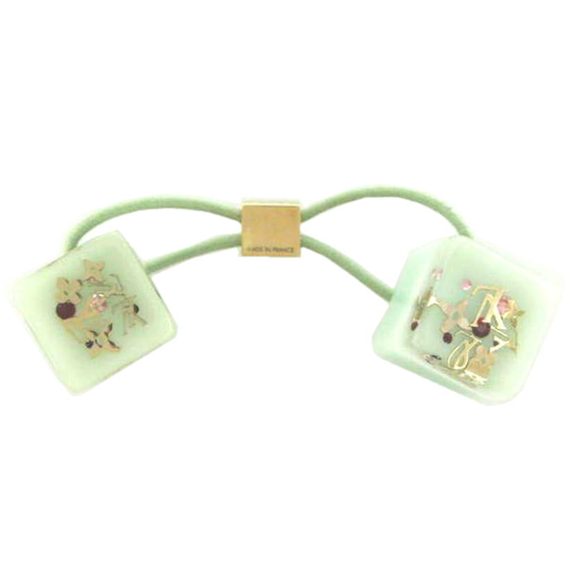 LV ルイヴィトン/ヘアアクセサリー/キューブ/黄緑//ABランク/87