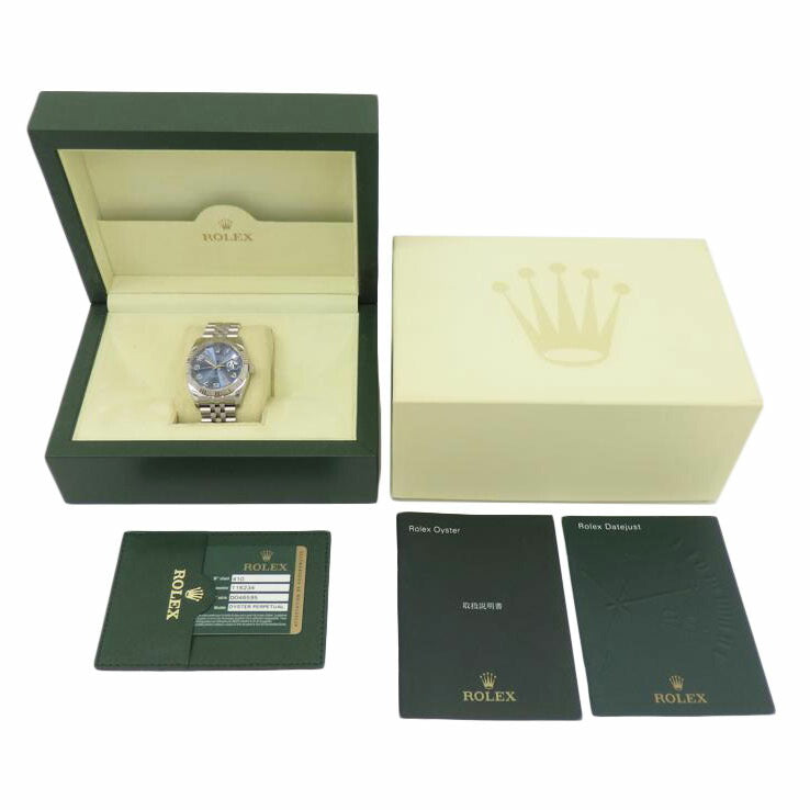 ROLEX ロレックス/DATE JUST/ブルー文字盤/116234//D046595/ABランク/77