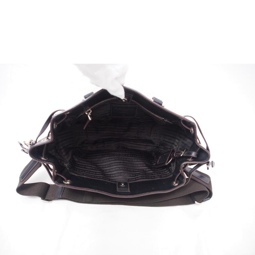 PRADA プラダ/ロゴジャガード2wayショッピングトート/BN1182//7/Bランク/78