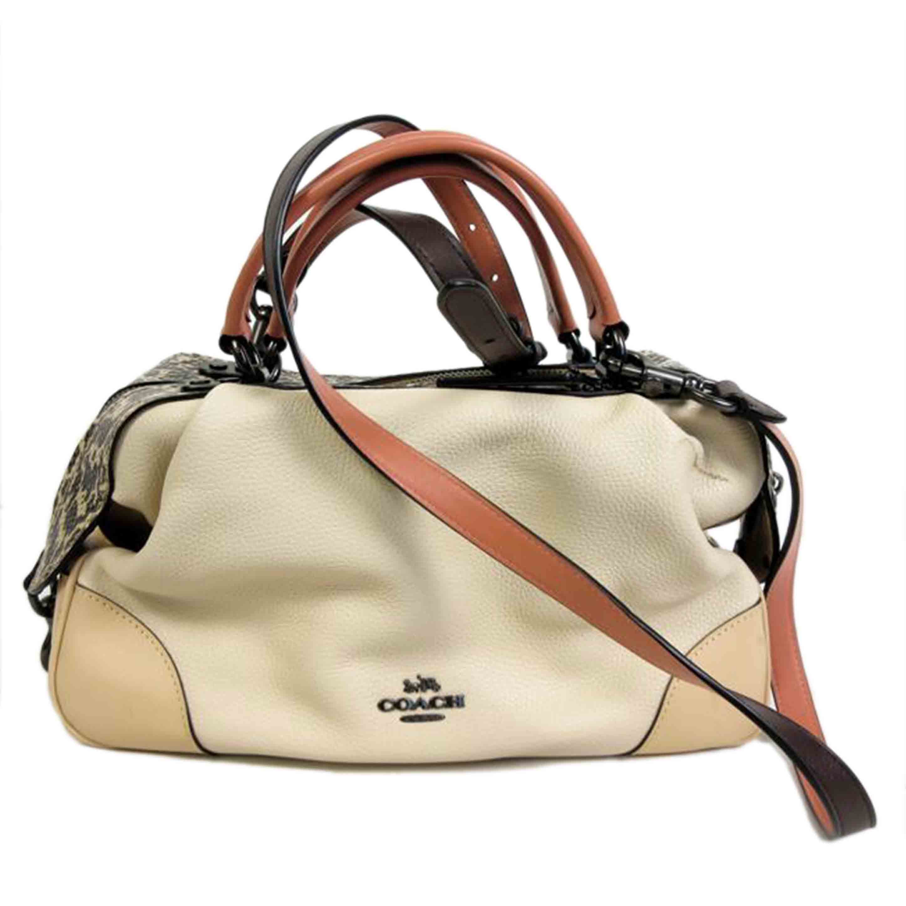 COACH コーチ/パイソンレザー2Wayバッグ/59622//M18**/Bランク/70