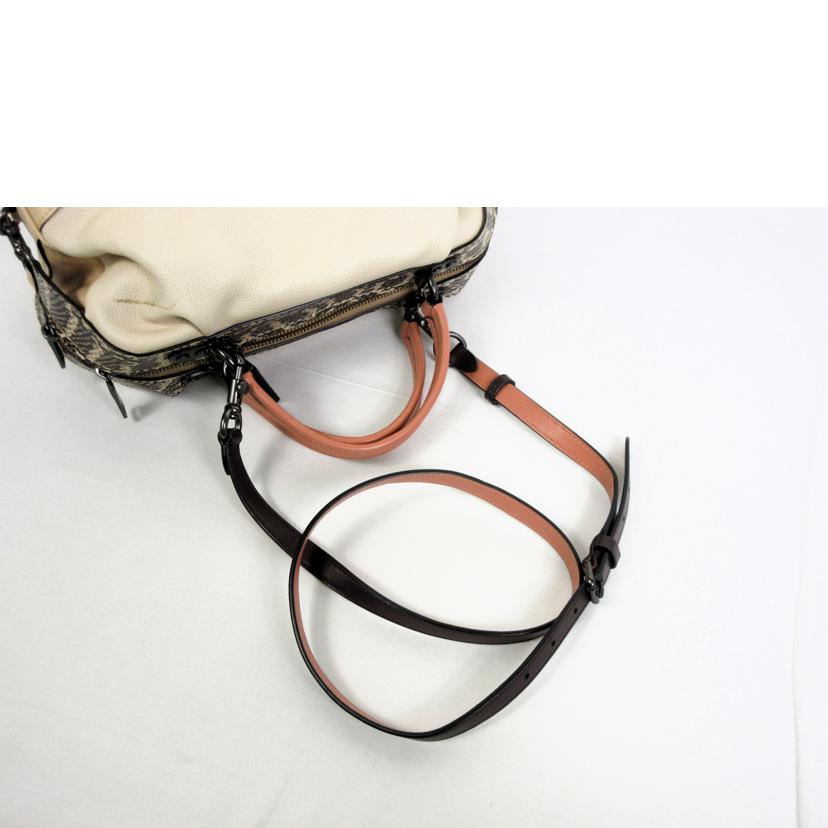 COACH コーチ/パイソンレザー2Wayバッグ/59622//M18**/Bランク/70