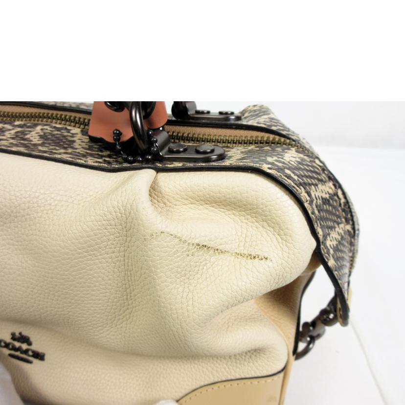 COACH コーチ/パイソンレザー2Wayバッグ/59622//M18**/Bランク/70