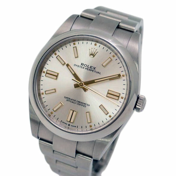 ROLEX ロレックス 腕時計 メンズ ランダムルーレット 自動巻き 新ギャラ/オイスターパーペチュアル41/シルバー文字盤/ランダム番/124300//MT986672/Aランク/69