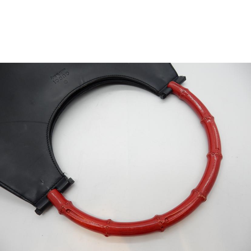 GUCCI グッチ/バンブーストラップショルダー/コーティング/ブラック/001 3739//3444/Bランク/02