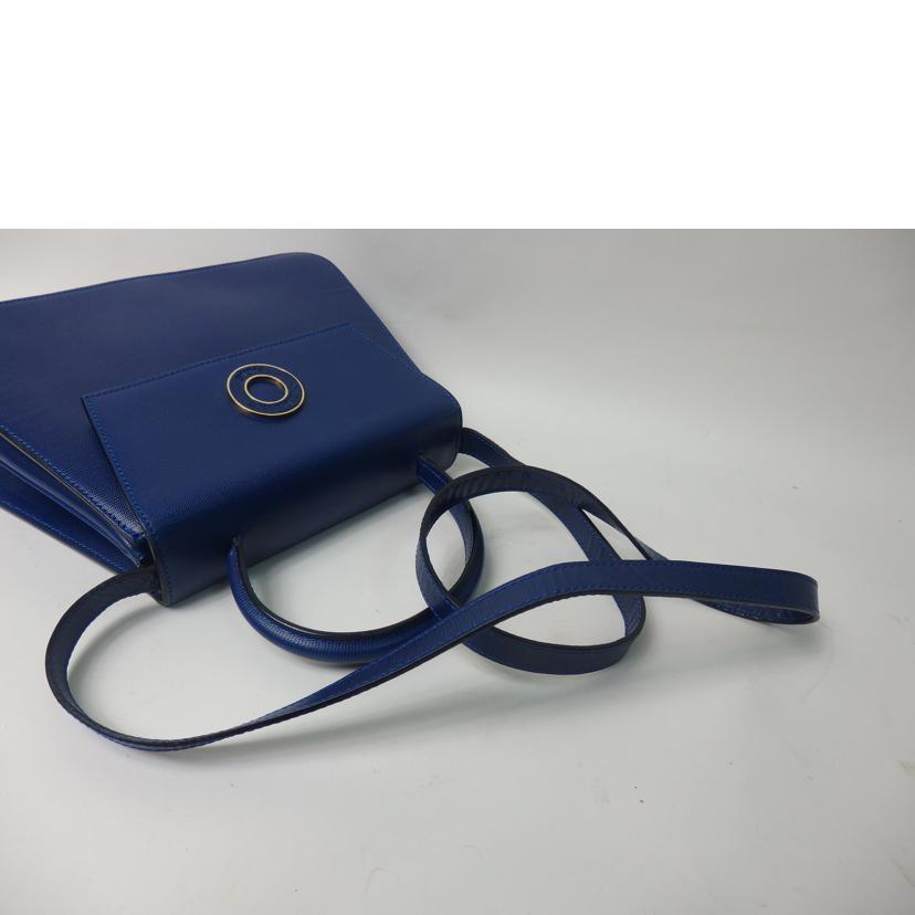 CELINE セリーヌ/レザー台形2wayバッグ/青/ヴィンテージ//M14/Bランク/84